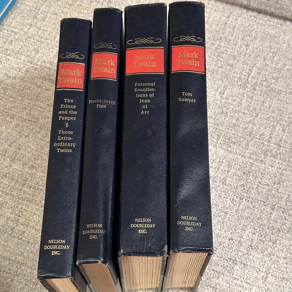 Lot 4 Mark Twain Dblday Tom Sawyer Huckleberry Finn The Prince and The Pauper